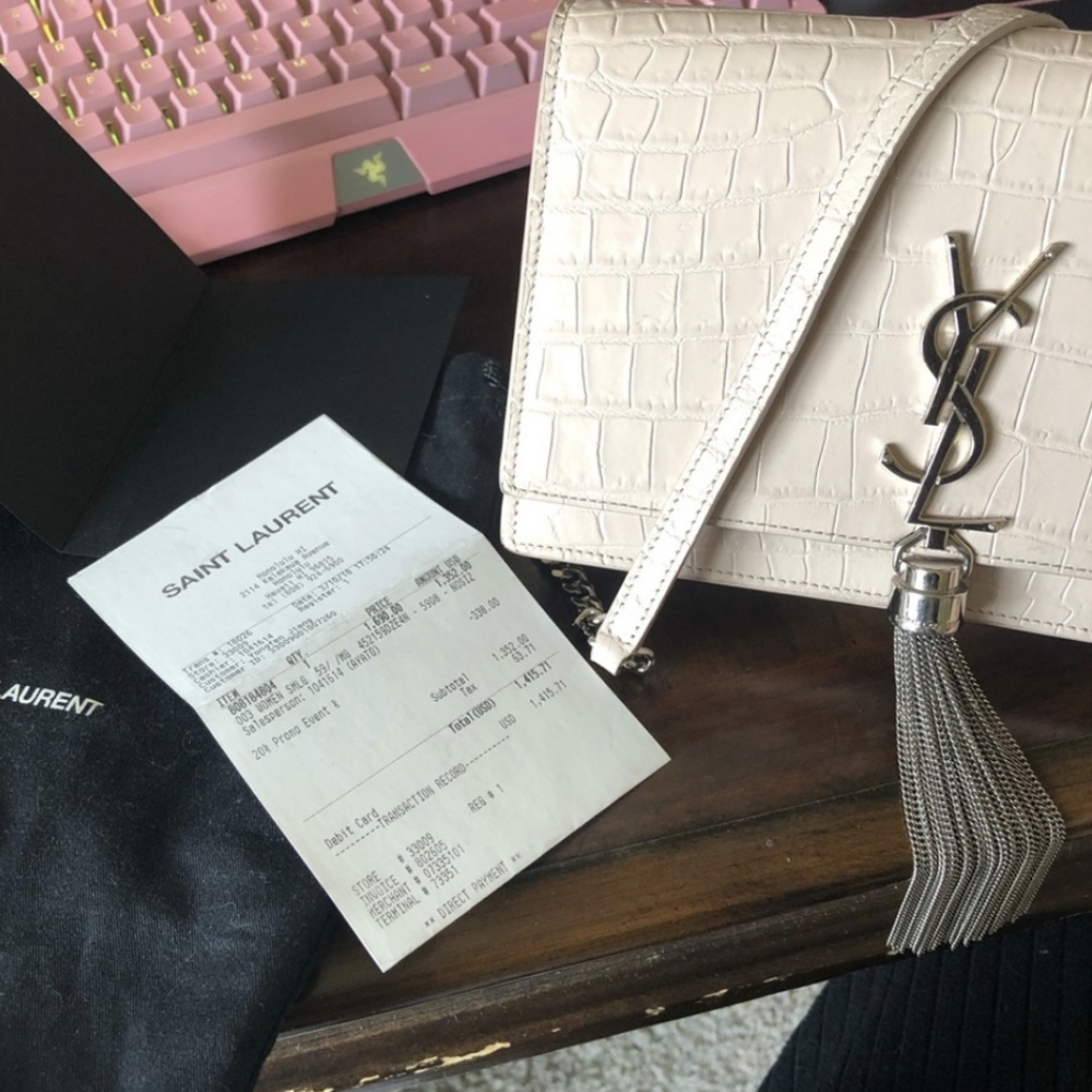 Ysl Saint Laurent Kate chain wallet